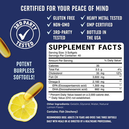 Triple Strength Omega 3 Fish Oil